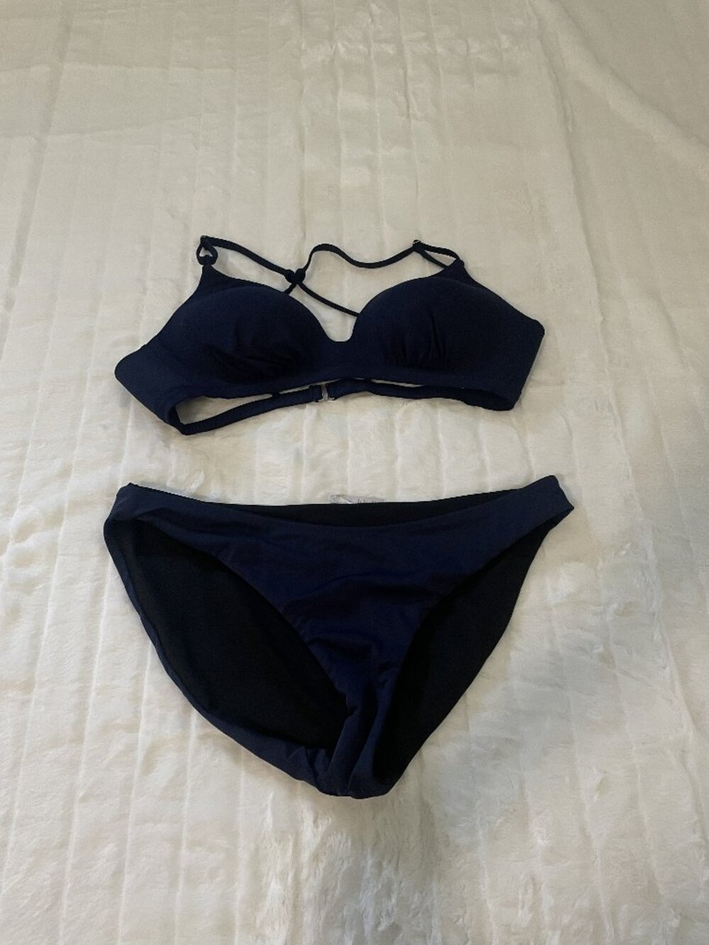 ATHLETA 2 PIECE Swimsuit BIKINI blue size L